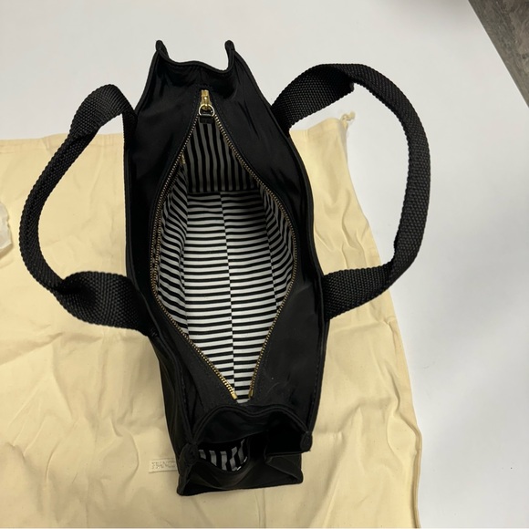 Frances Valentine New York Shopper Nylon Tote Bag Black Purse - Picture 9 of 9